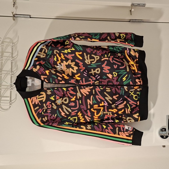 Adidas x Kris Andrew Small Black "Love Unites" Superstar Track Jacket (Size M) - Picture 4 of 11